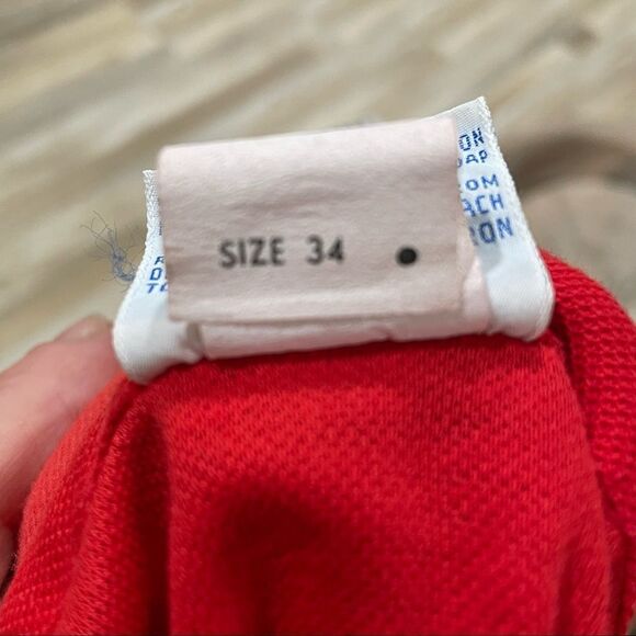 VINTAGE RARE Red Lacoste Classic Short Sleeve HayMayker Polo Shirt LIKE NEW! - Picture 6 of 11